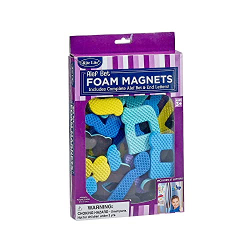 Rite Lite Alef Bet Foam Magnets – 27-Piece Hebrew Alphabet Set for Kids, Party Favors, and Educational Play