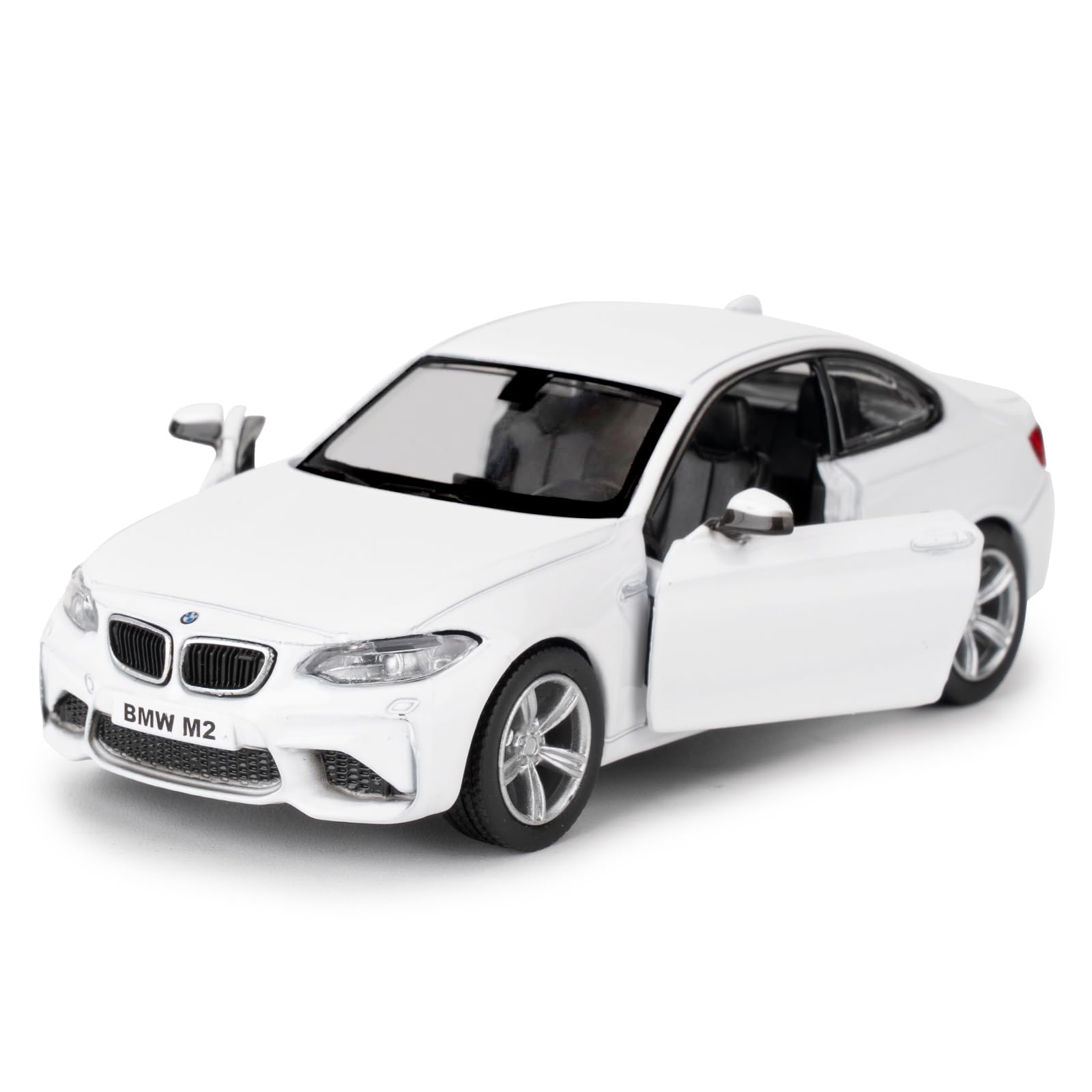 RMZ City 1:36 BMW M2 Diecast Pull-Back Toy Car, White – Collectible Model for Ages 3+