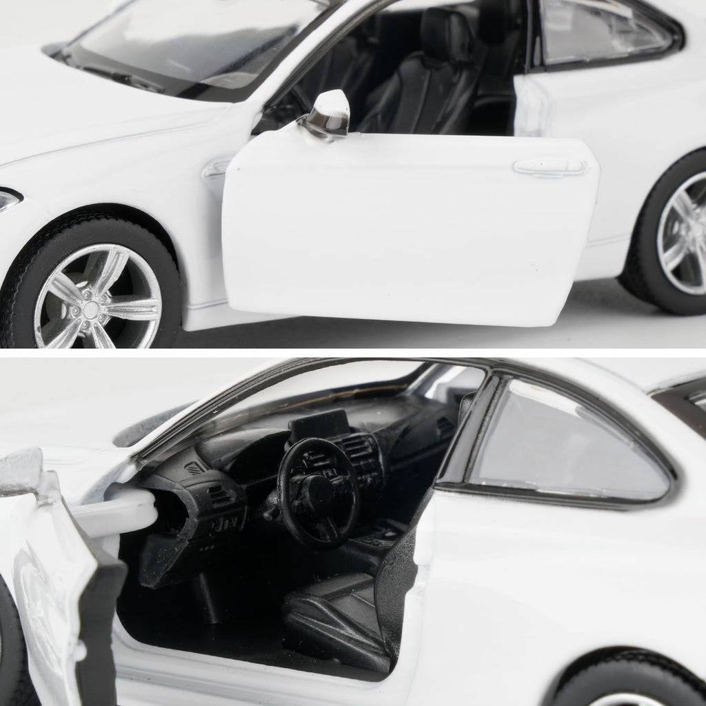 RMZ City 1:36 BMW M2 Diecast Pull-Back Toy Car, White – Collectible Model for Ages 3+
