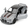 RMZ City 1/36 BMW M4 CSL Diecast Model Car – Pullback, Open Doors, Grey