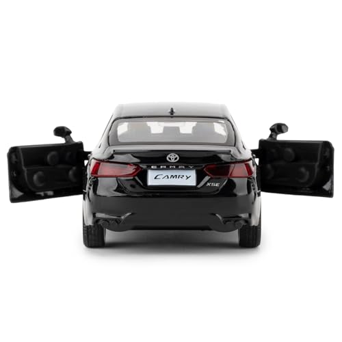 RMZ City 1:36 Camry XSE Diecast Car Model – Black, Pull Back, Opening Doors