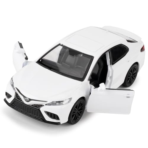 RMZ City 1:36 Camry XSE Diecast Model Car, White – Pull Back with Opening Doors