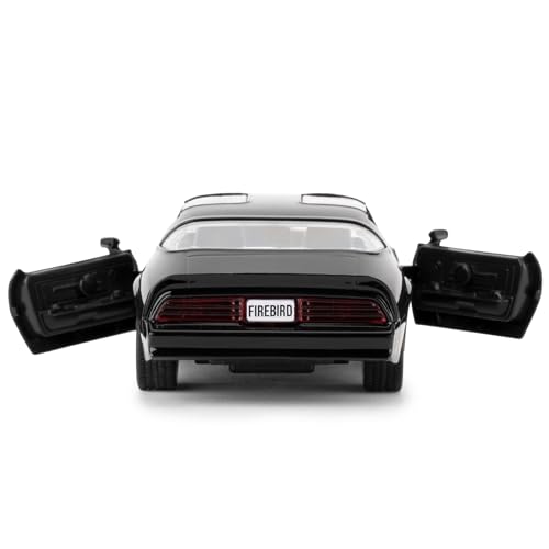 RMZ City 1:36 Pontiac Firebird Trans Am Diecast Pull Back Car - Black, Opening Doors, Ages 3+