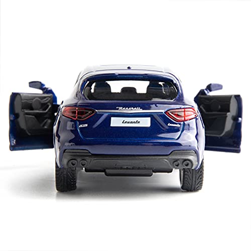 RMZ City 1:36 Scale Maserati Levante Diecast Car - Blue Pullback Toy with Opening Doors