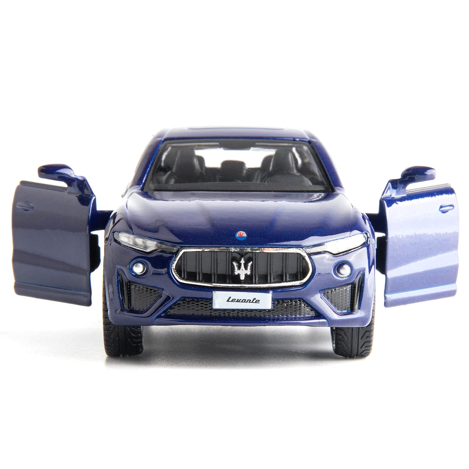 RMZ City 1:36 Scale Maserati Levante Diecast Car - Blue Pullback Toy with Opening Doors