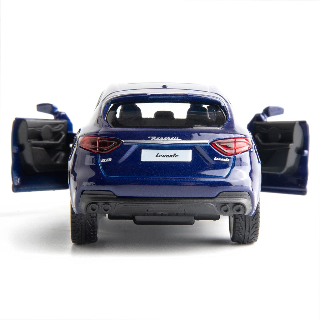 RMZ City 1:36 Scale Maserati Levante Diecast Car - Blue Pullback Toy with Opening Doors