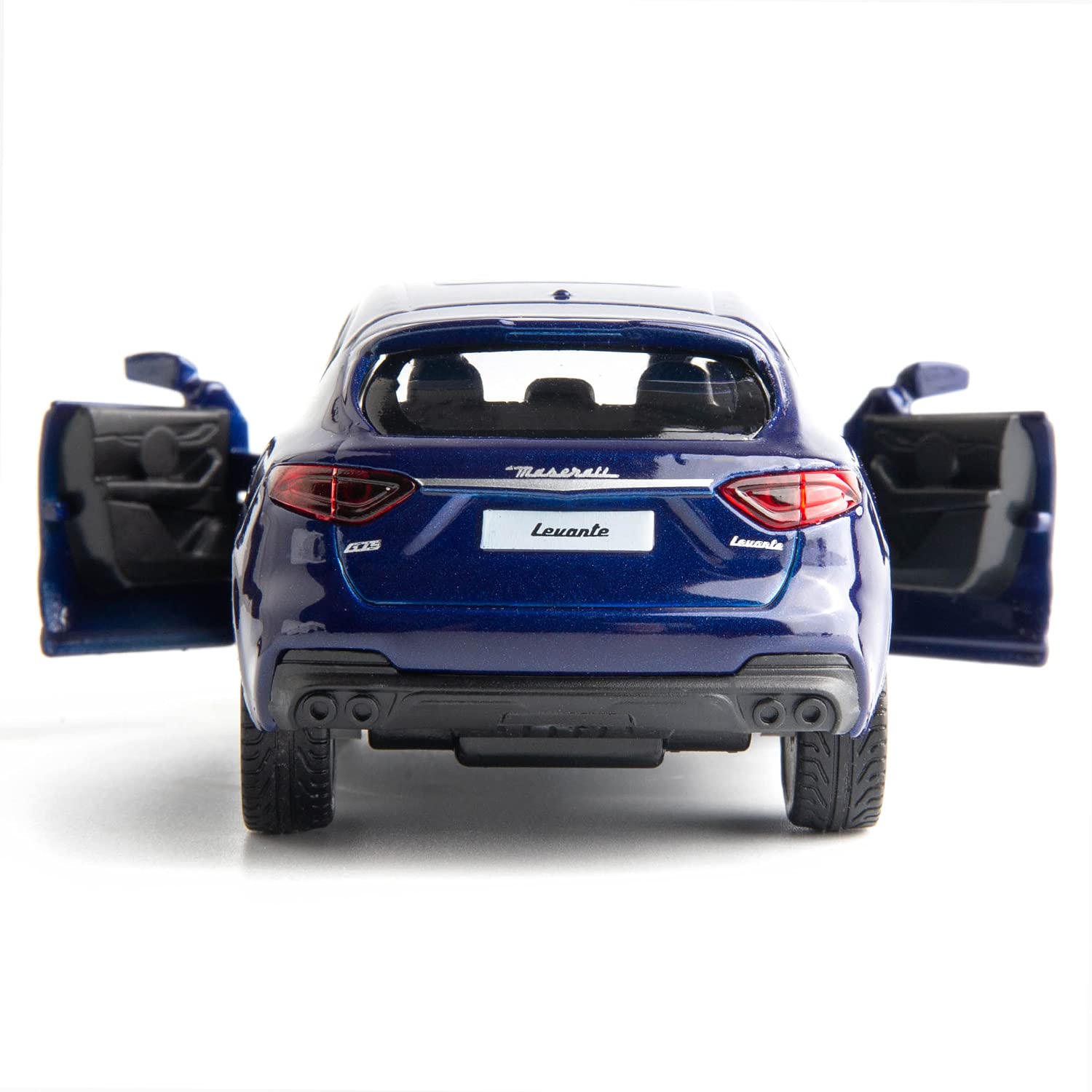 RMZ City 1:36 Scale Maserati Levante Diecast Car - Blue Pullback Toy with Opening Doors