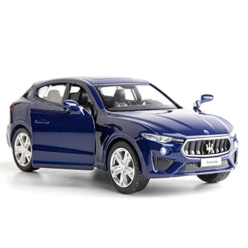 RMZ City 1:36 Scale Maserati Levante Diecast Car - Blue Pullback Toy with Opening Doors