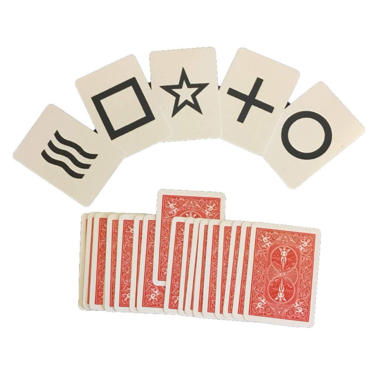 Rock Ridge Magic ESP Deck – 25 Black-Face Poker-Size Rhine Symbol Cards for Mentalism