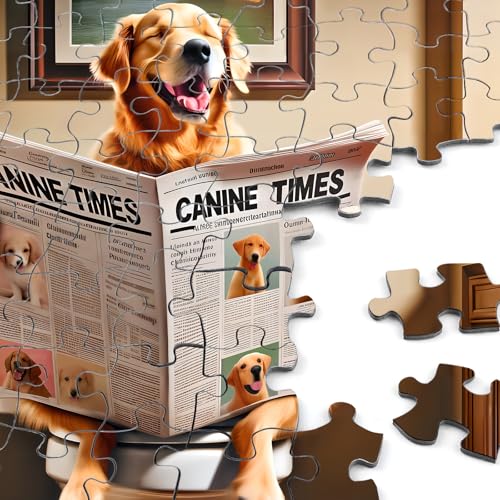 Rocorose 1000-Piece Funny Dog Jigsaw Puzzle – HD Quality with Bonus Poster