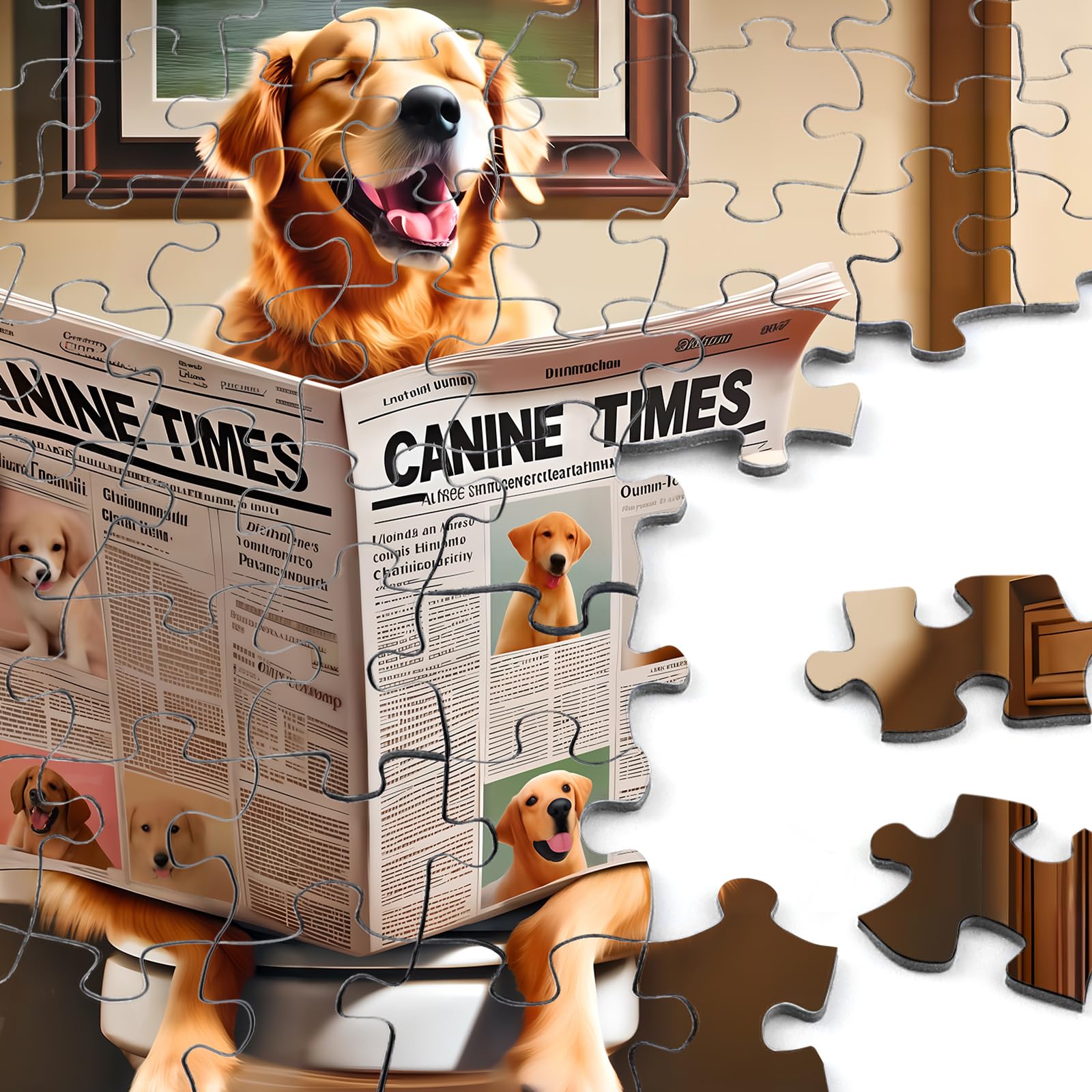Rocorose 1000-Piece Funny Dog Jigsaw Puzzle – HD Quality with Bonus Poster