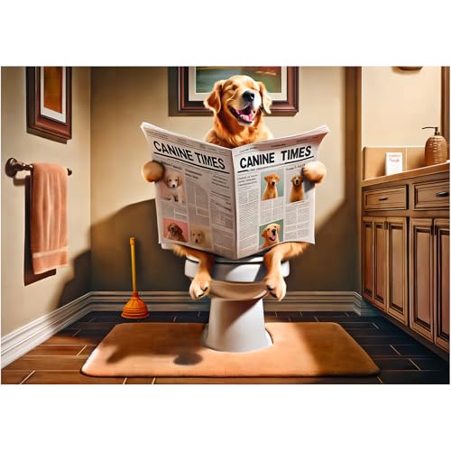 Rocorose 1000-Piece Funny Dog Jigsaw Puzzle – HD Quality with Bonus Poster