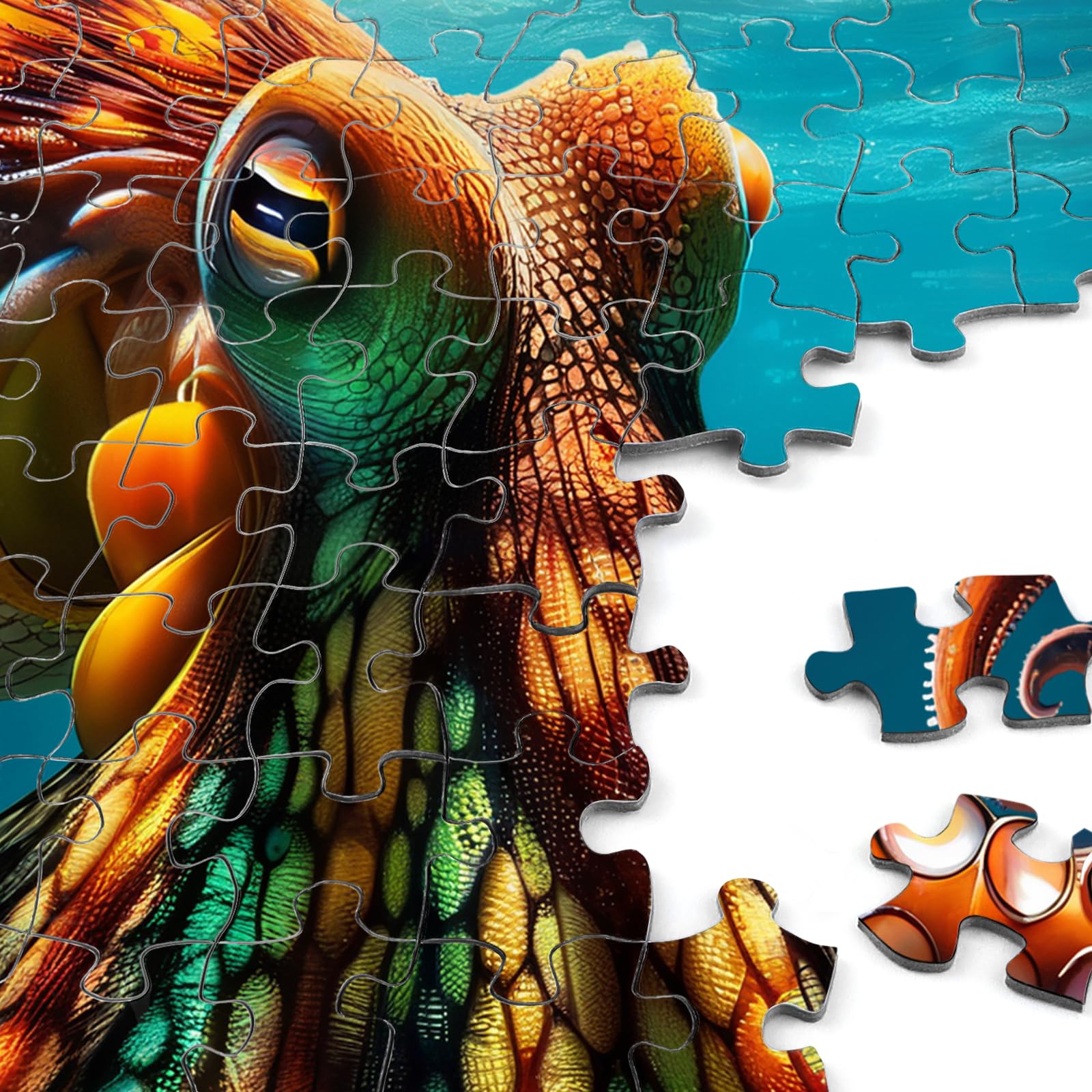 Rocorose 1000 Piece Octopus Puzzle – Deep Sea Ocean Exploration Jigsaw for Adults