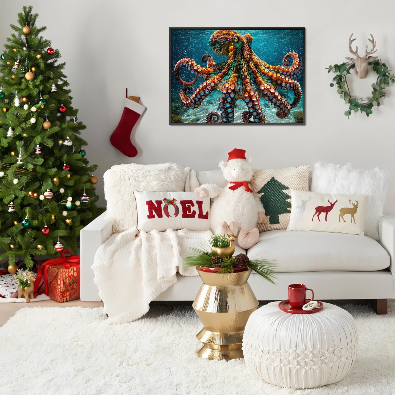 Rocorose 1000 Piece Octopus Puzzle – Deep Sea Ocean Exploration Jigsaw for Adults