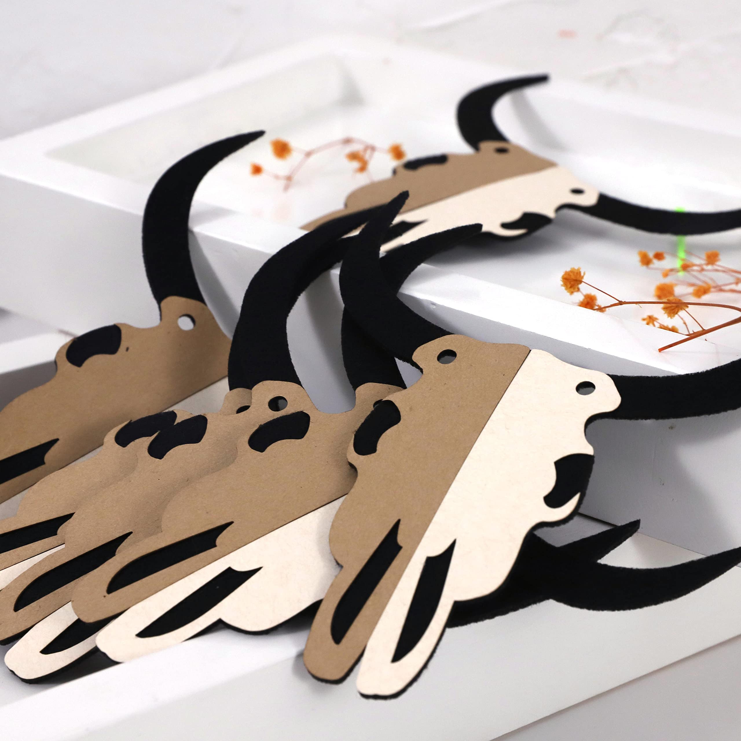 Rodeo Bull Skull Banner - 7-Piece Western Cowboy Birthday Decoration
