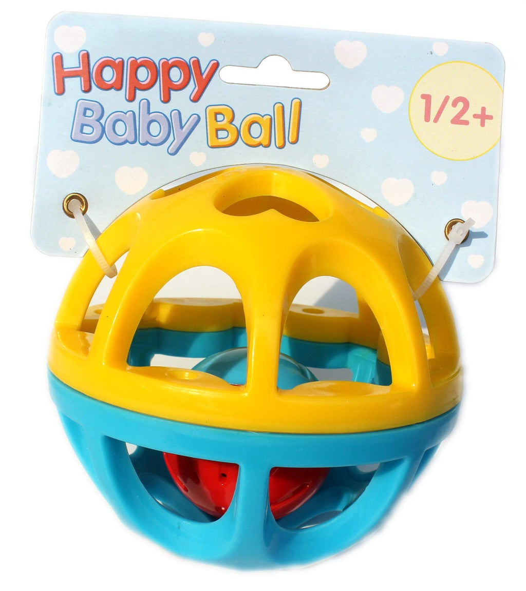 ROHSCE Baby Rattle Balls – Open-Hole Grip Sensory Toy for 3-6 Months, BPA-Free