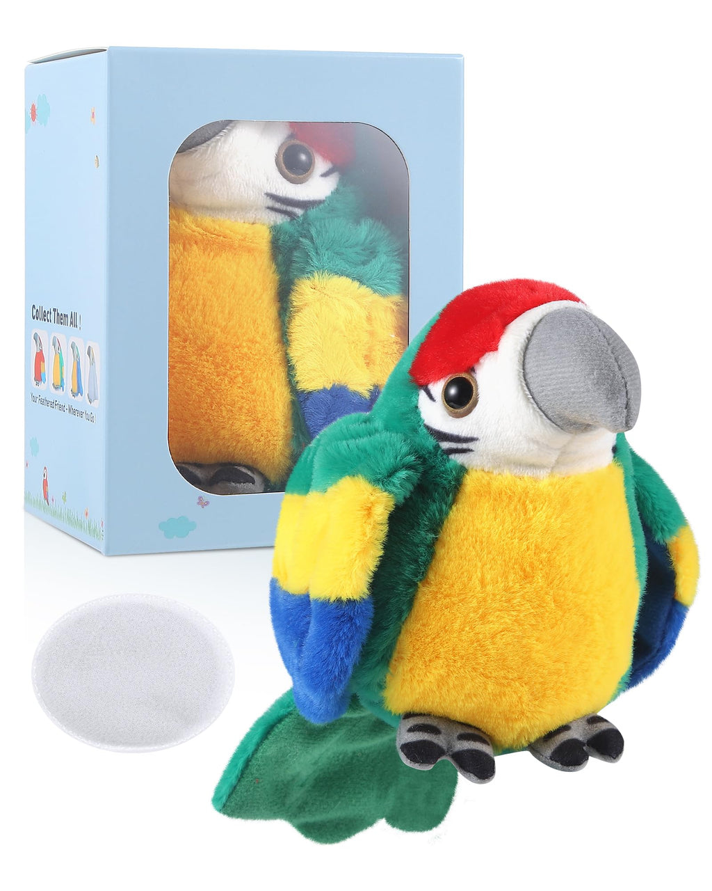 Roicaholy Magnetic Shoulder Plush Parrot – 5-Inch Pirate Costume Accessory for Halloween & Cosplay