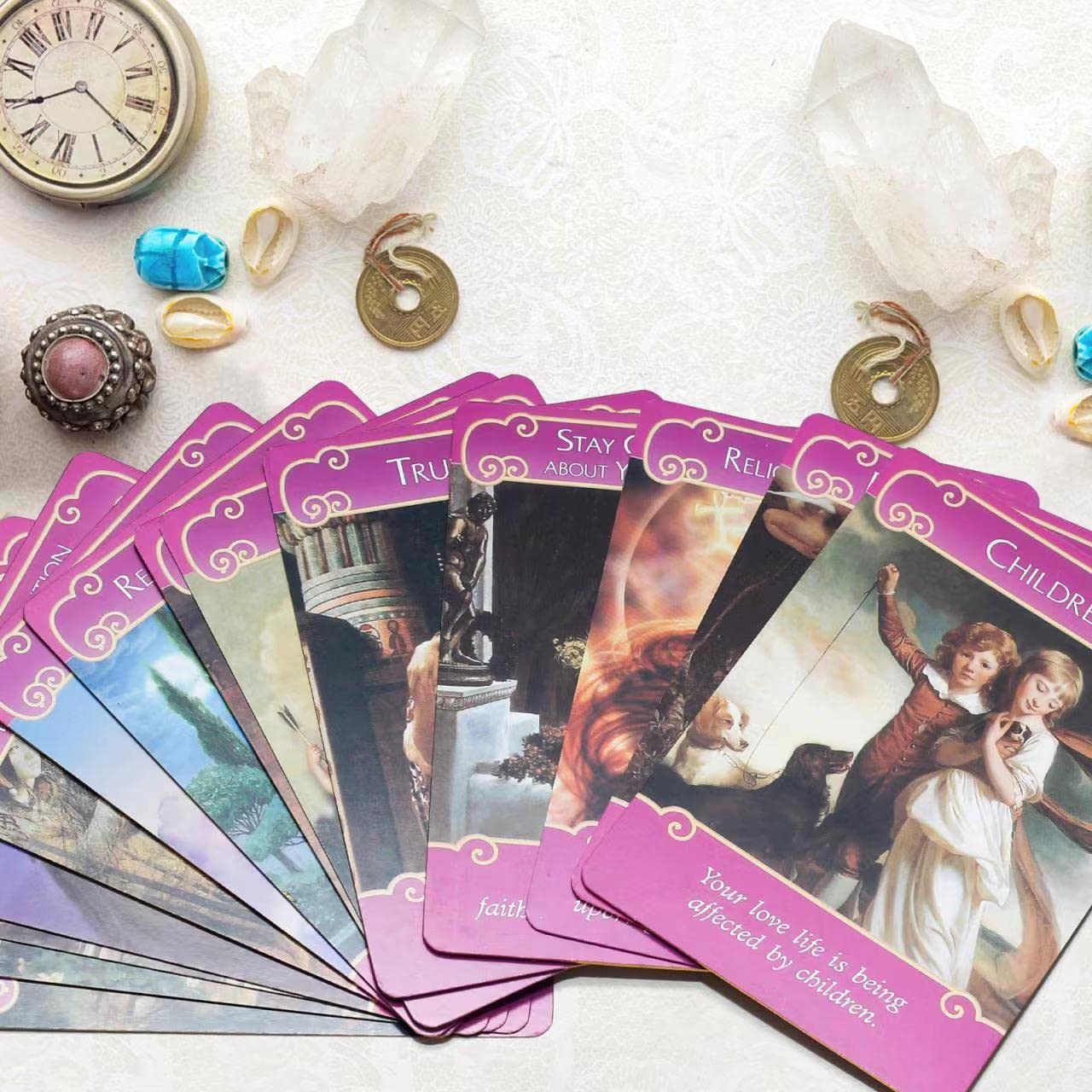 Romance Angels Oracle Deck – 44 Love & Romance Cards with Guide Book by TWWDE AUG