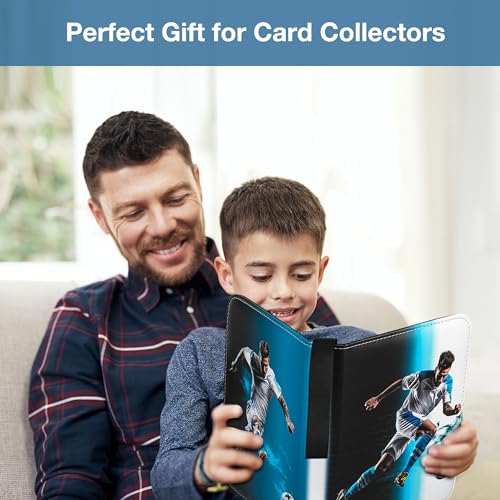 RONMONG Soccer Card Binder 2025-2026 - 440-Pocket PU Leather Album with Sleeves for Trading Cards, Gift for Collectors