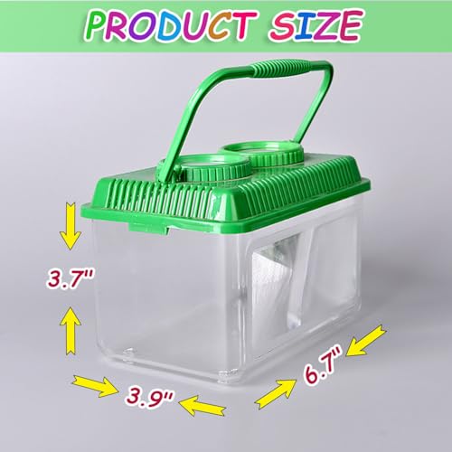 RORANIC Bug Catcher Kit for Kids - Educational Bugnoculars with 5x Magnifier, Tweezers, Ruler - Green
