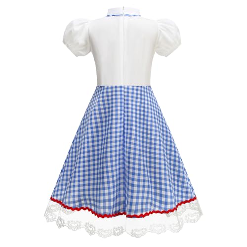 ROSADAGE Blue Plaid Girls Costume for Halloween, Cosplay, and Dress-Up
