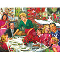 RoseArt Back to The Past Christmas Dinner 750-Piece Jigsaw Puzzle – Premium Quality with Poster