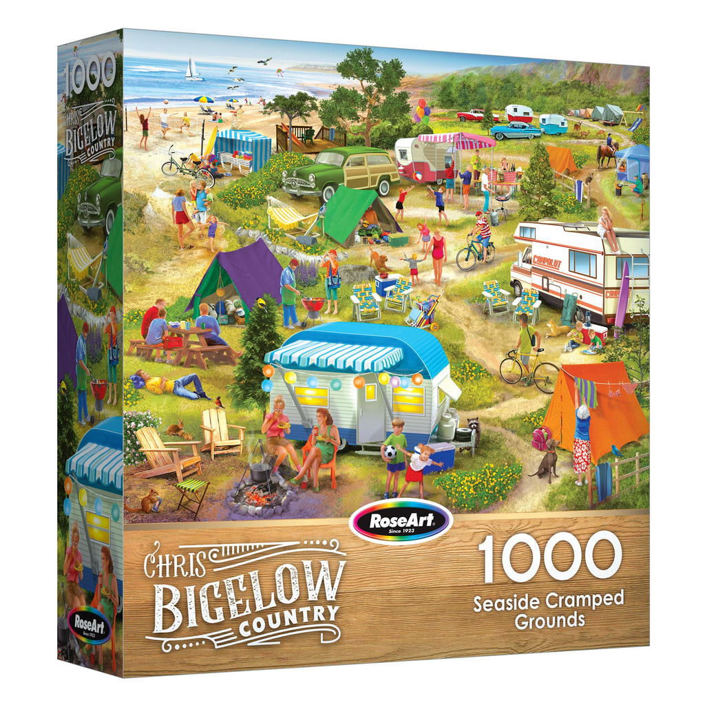 RoseArt Chris Bigelow Country Seaside Cramped Grounds 1000-Piece Jigsaw Puzzle - Made in USA