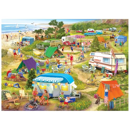 RoseArt Chris Bigelow Country Seaside Cramped Grounds 1000-Piece Jigsaw Puzzle - Made in USA