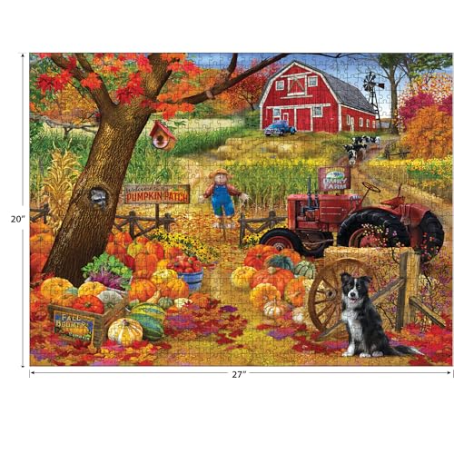 RoseArt Chris Bigelow Fall Harvest 1000 Piece Jigsaw Puzzle for Adults