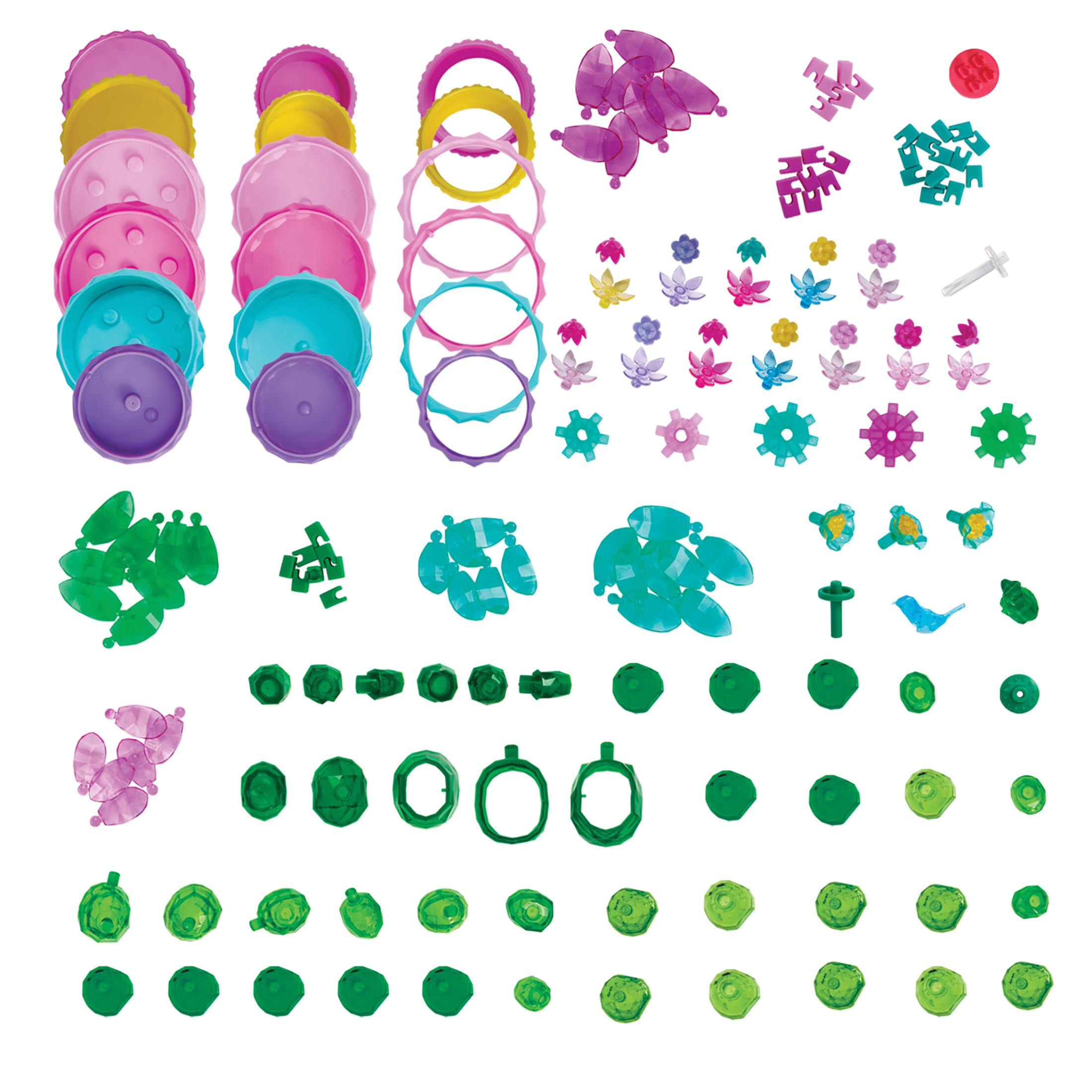 RoseArt Crystal Gem Creations Jewel Succulents Kit – 175+ Pieces Crystal Building Set for Ages 8+