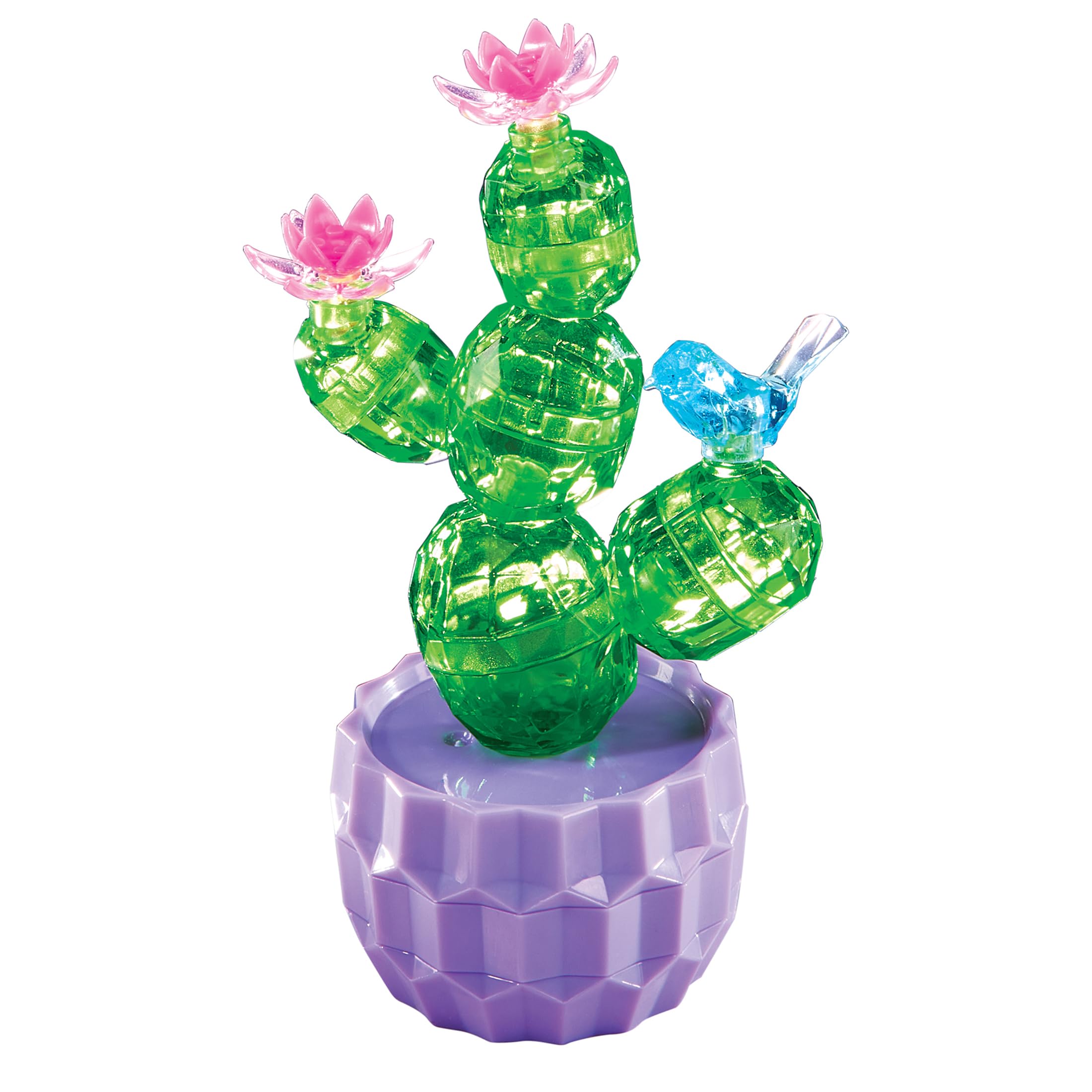 RoseArt Crystal Gem Creations Jewel Succulents Kit – 175+ Pieces Crystal Building Set for Ages 8+