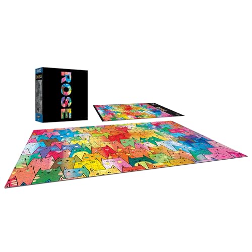 RoseArt Cute Colorful Cats 1000 Piece Jigsaw Puzzle for Adults – Premium Quality with Bonus Poster