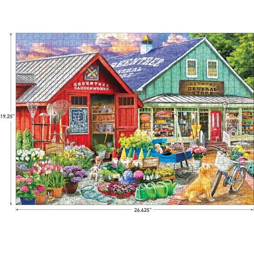 RoseArt Hobby Haven Greentree Garden Center 1000 Piece Jigsaw Puzzle for Adults