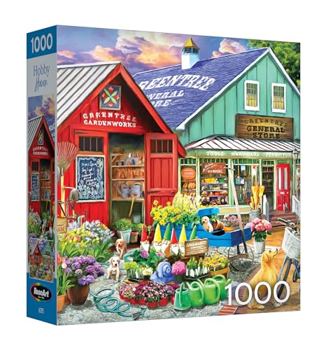 RoseArt Hobby Haven Greentree Garden Center 1000 Piece Jigsaw Puzzle for Adults