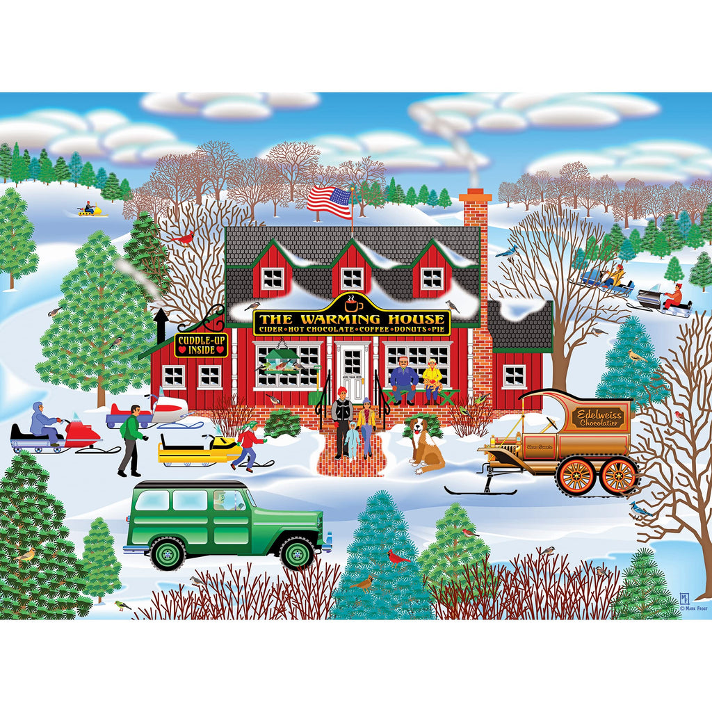 RoseArt Home Country 'Warming House' 1000-Piece Jigsaw Puzzle – Mark Frost Americana