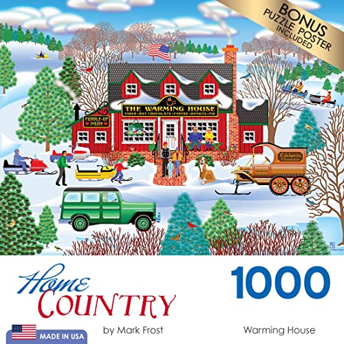 RoseArt Home Country 'Warming House' 1000-Piece Jigsaw Puzzle – Mark Frost Americana