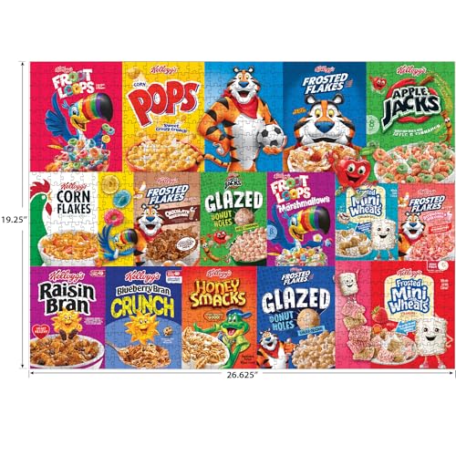 RoseArt Kellogg's Cereal Favorites Modern 1000-Piece Jigsaw Puzzle