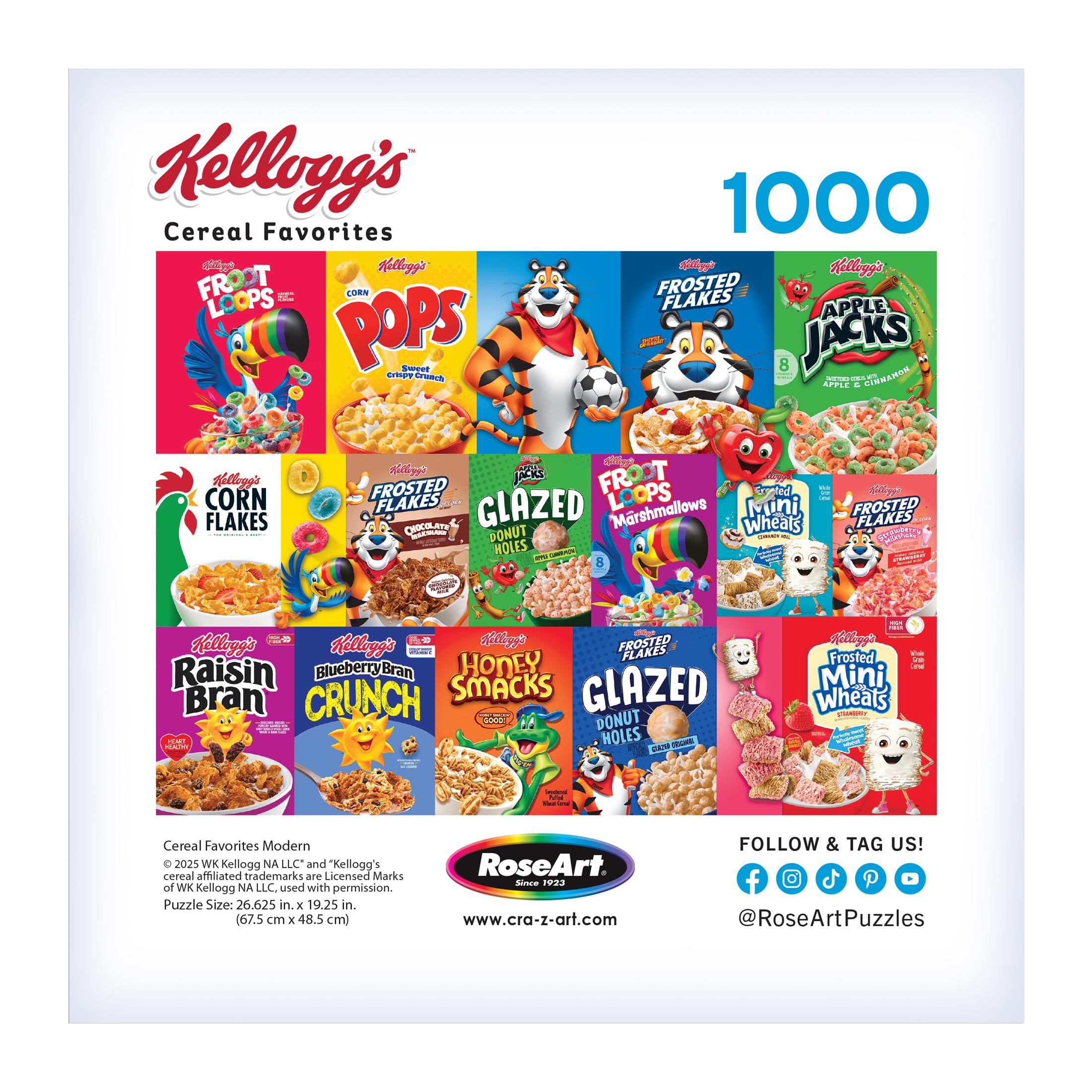 RoseArt Kellogg's Cereal Favorites Modern 1000-Piece Jigsaw Puzzle