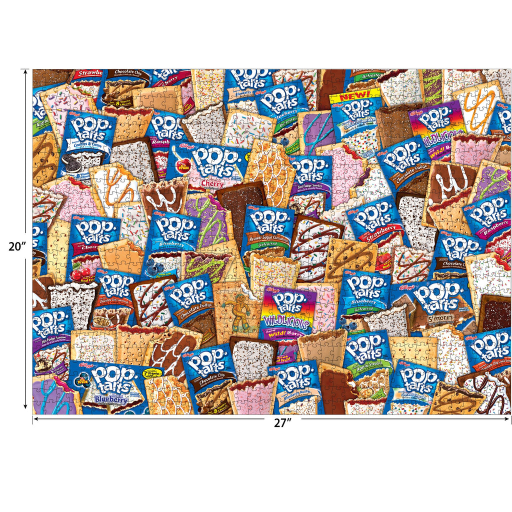 RoseArt Kellogg's Pop Tart Party 1000-Piece Jigsaw Puzzle – Unfrosted & Frosted Flavors Collage