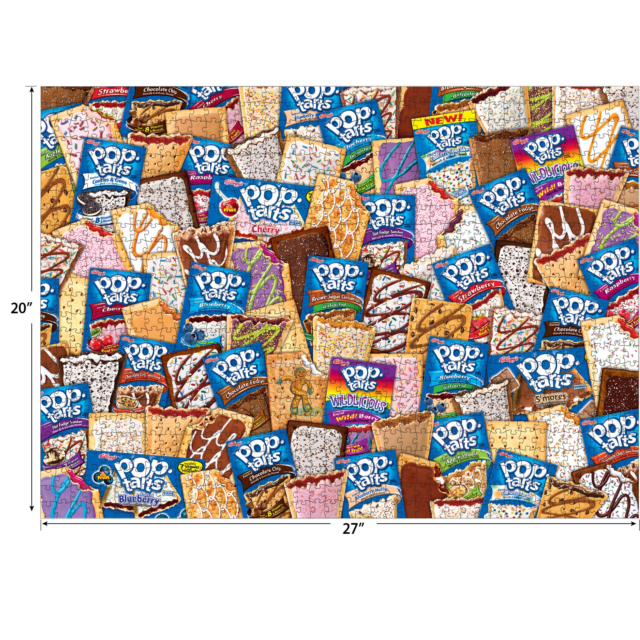 RoseArt Kellogg's Pop Tart Party 1000-Piece Jigsaw Puzzle – Unfrosted & Frosted Flavors Collage