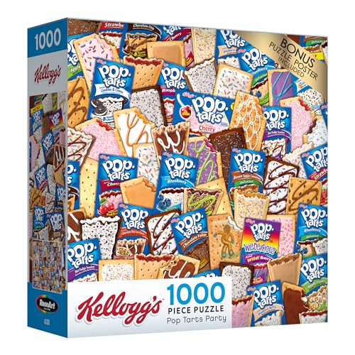 RoseArt Kellogg's Pop Tart Party 1000-Piece Jigsaw Puzzle – Unfrosted & Frosted Flavors Collage