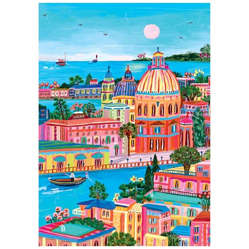 RoseArt Kodak Camera to Canvas Venice 2-Pack: 500-Piece Photo vs Illustration Puzzles