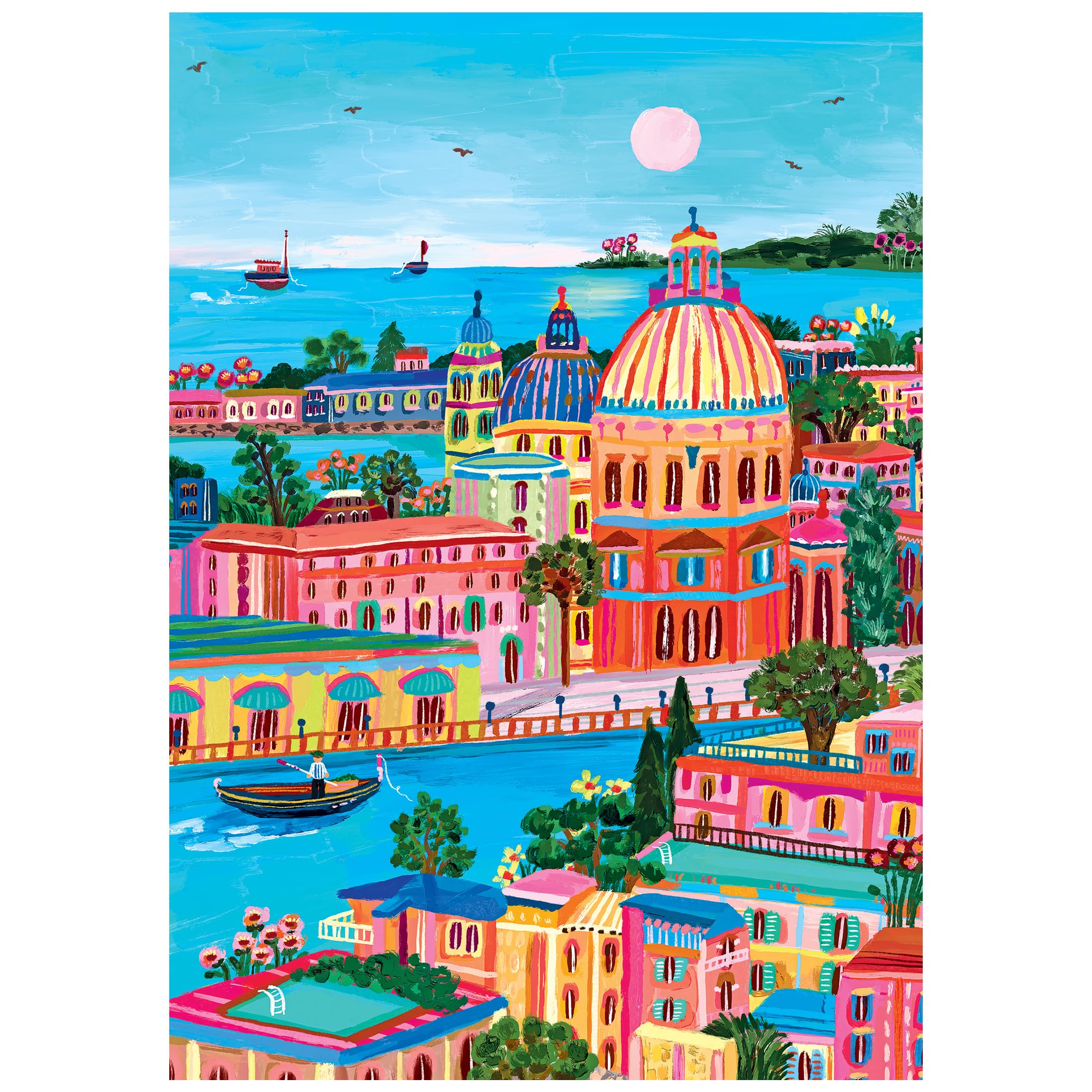 RoseArt Kodak Camera to Canvas Venice 2-Pack: 500-Piece Photo vs Illustration Puzzles