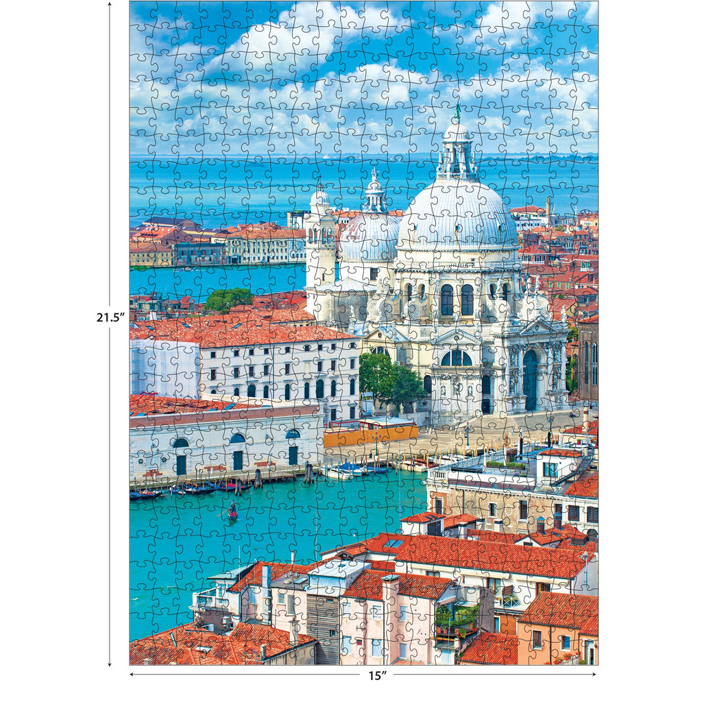 RoseArt Kodak Camera to Canvas Venice 2-Pack: 500-Piece Photo vs Illustration Puzzles