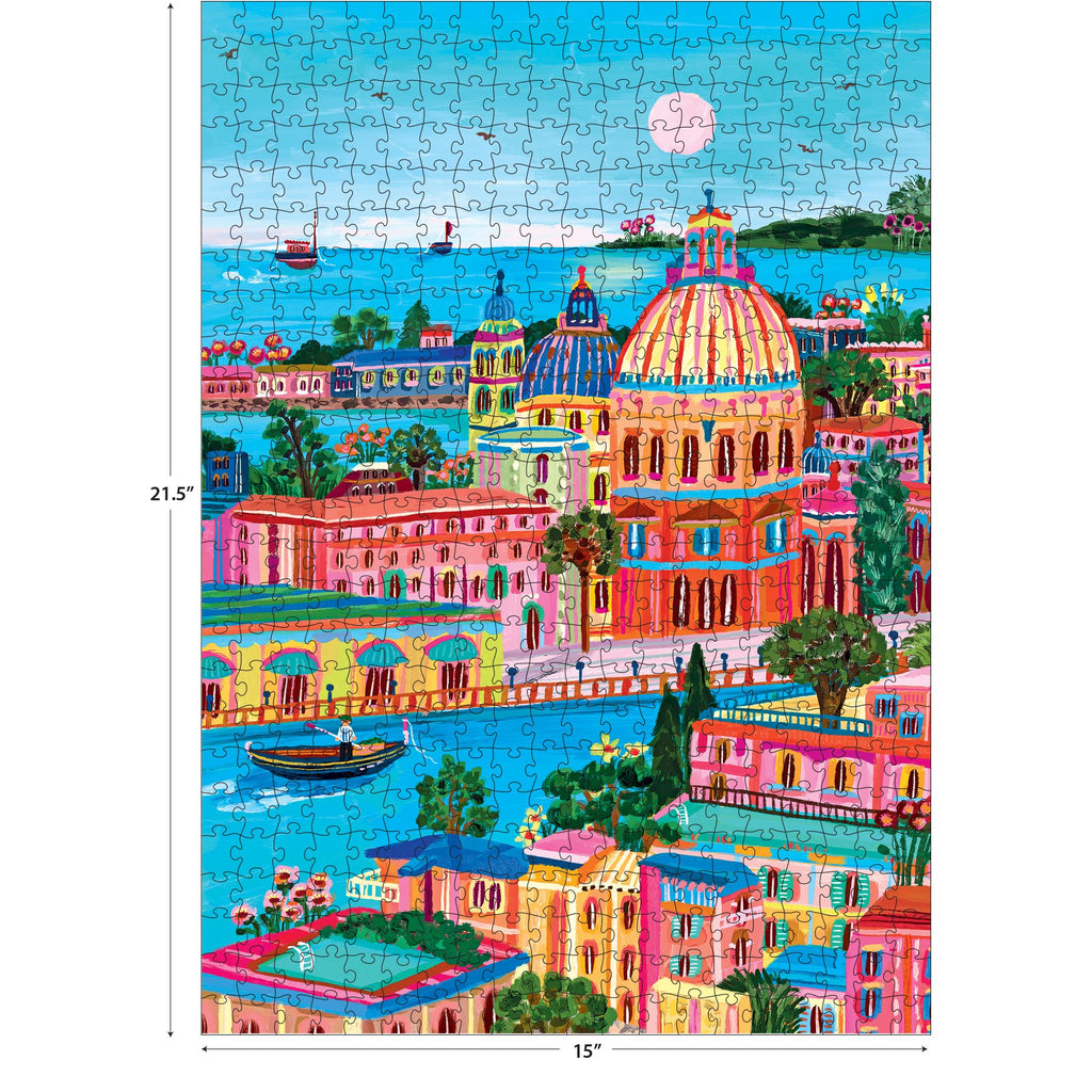 RoseArt Kodak Camera to Canvas Venice 2-Pack: 500-Piece Photo vs Illustration Puzzles