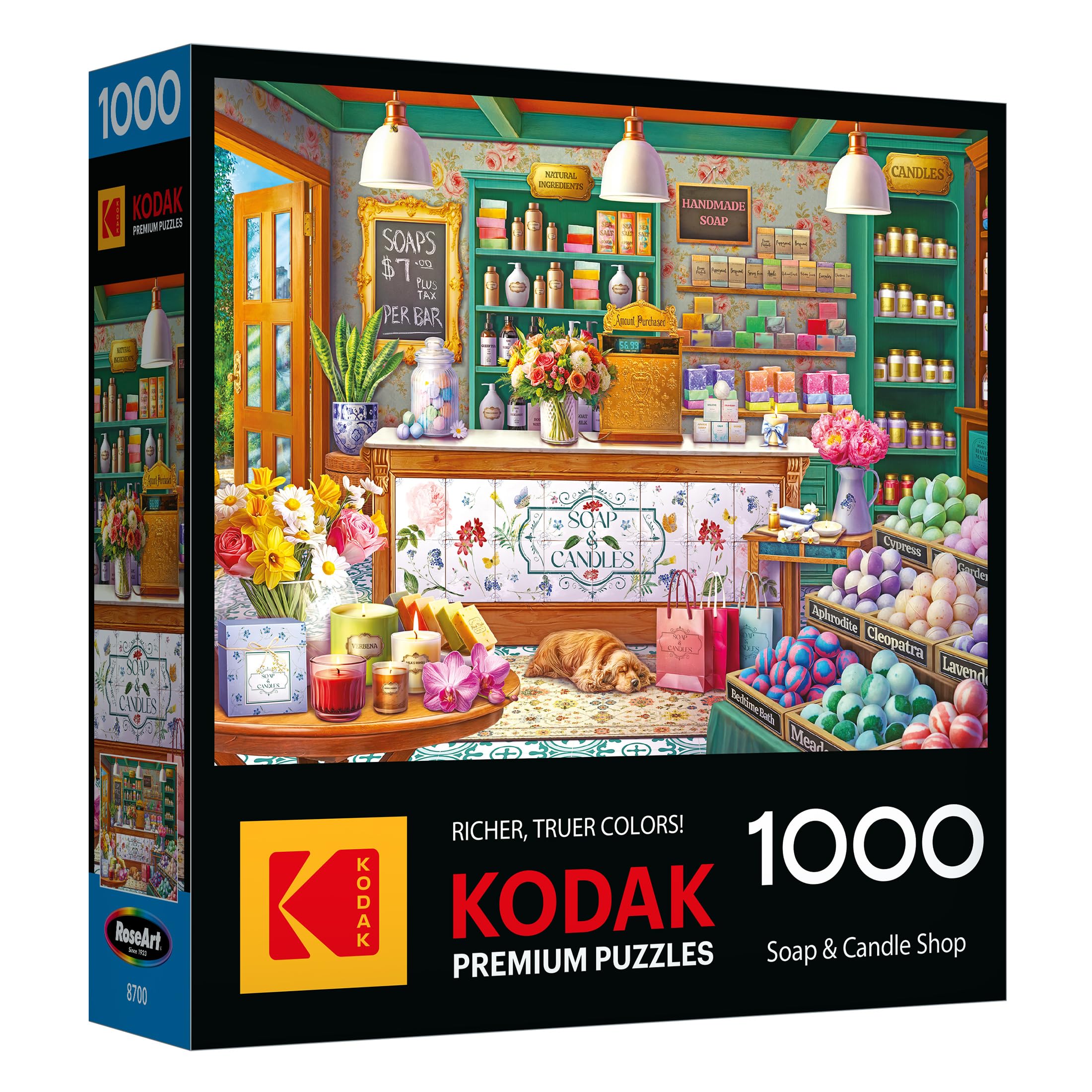 RoseArt Kodak Premium 1000-Piece Puzzle: Soap & Candle Shop – Cozy Boutique Scene