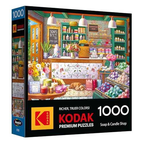 RoseArt Kodak Premium 1000-Piece Puzzle: Soap & Candle Shop – Cozy Boutique Scene