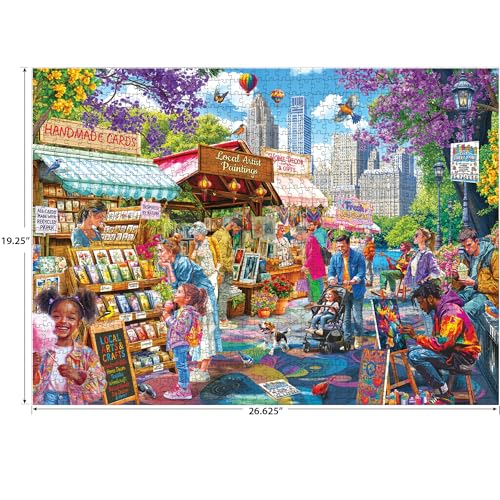 RoseArt Kodak Premium City Street Fair 1000 Piece Jigsaw Puzzle for Adults