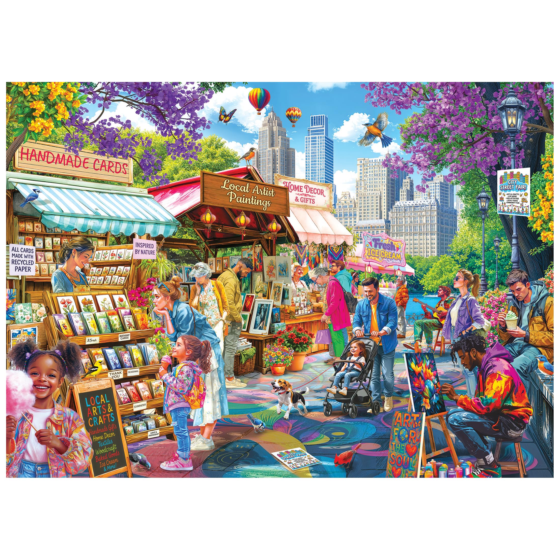RoseArt Kodak Premium City Street Fair 1000 Piece Jigsaw Puzzle for Adults