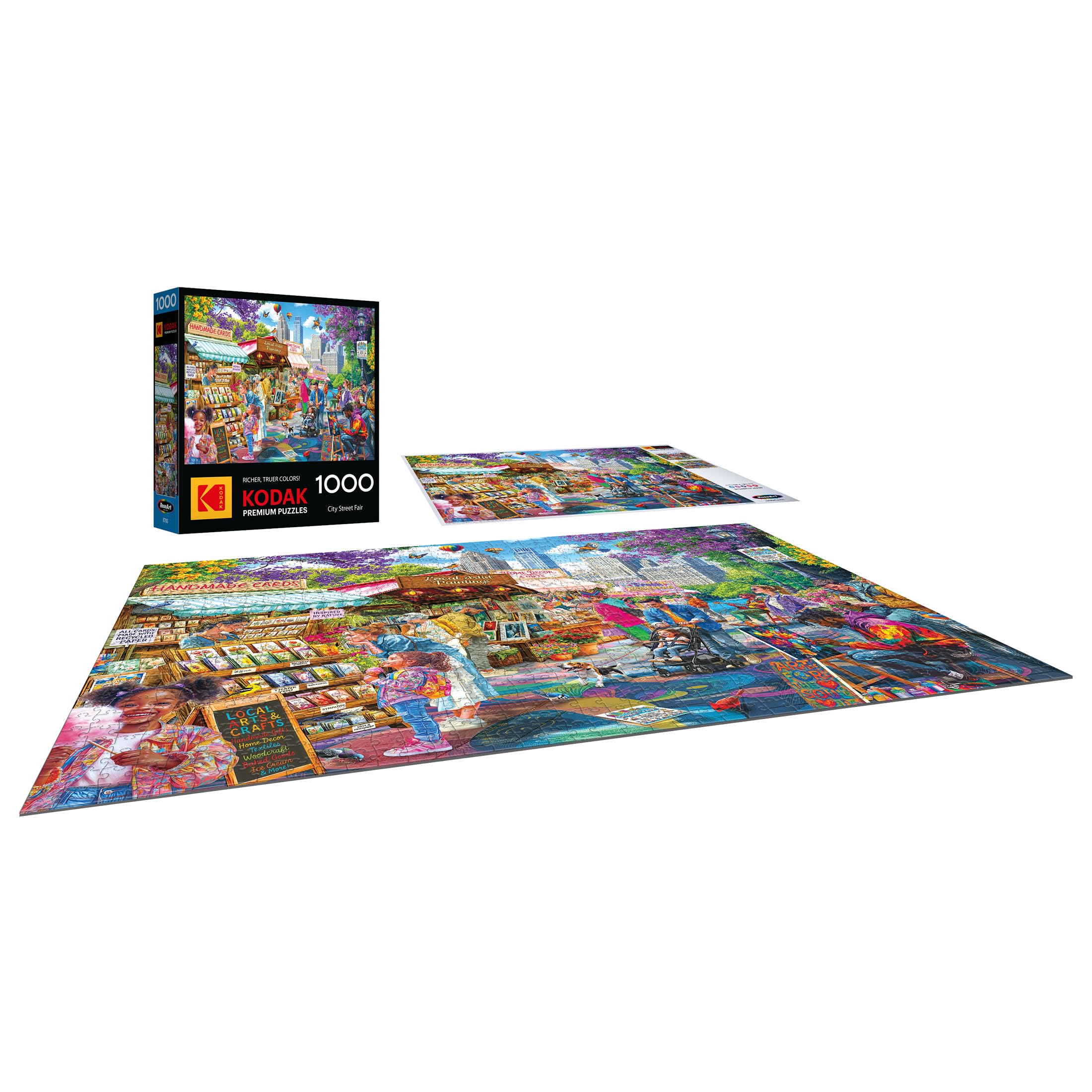 RoseArt Kodak Premium City Street Fair 1000 Piece Jigsaw Puzzle for Adults